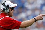LEXINGTON, KY - SEPTEMBER 19:  Steve Kragthorpe the Head Coach of the Louisville Cardinals is pictured during the game against the Kentucky Wildcats  at Commonwealth Stadium on September 19, 2009 in Lexington, Kentucky.  (Photo by Andy Lyons/Getty Images)