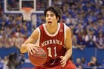 LAWRENCE, KS - FEBRUARY 06:  Christian Standhardinger #11 of the Nebraska Cornhuskers dribbles the ball against the Kansas Jayhawks on February 6, 2010 at Allen Fieldhouse in Lawrence, Kansas. (Photo by Jamie Squire/Getty Images)