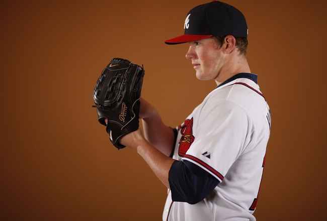 KISSIMMEE, FL - FEBRUARY 26:  Craig Kimbrel #72 of the Atlanta Braves poses during photo day at Champions Stadium on February 26, 2010 in Kissimmee, Florida.  (Photo by Gregory Shamus/Getty Images)