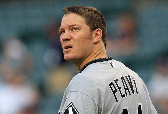 CLEVELAND - MAY 25:  Jake Peavy #44 of the Chicago White Sox stands at the mound during the game against the Cleveland Indians on May 25, 2010 at Progressive Field in Cleveland, Ohio.  (Photo by Jared Wickerham/Getty Images)