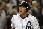 NEW YORK - SEPTEMBER 20:  Alex Rodriguez #13 of the New York Yankees screams in frustration after his bases loaded sacrifice fly in the fifth inning against the Tampa Bay Rays on September 20, 2010 at Yankee Stadium in the Bronx borough of New York City.  (Photo by Jim McIsaac/Getty Images)