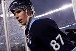 PITTSBURGH, PA - JANUARY 01:  Sidney Crosby #87 of the Pittsburgh Penguins walks off the ice after being defeated 3-1 by the Washington Capitals during the 2011 NHL Bridgestone Winter Classic at Heinz Field on January 1, 2011 in Pittsburgh, Pennsylvania.  (Photo by Jamie Squire/Getty Images)