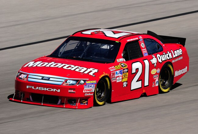 FORT WORTH, TX - NOVEMBER 05:  Trevor Bayne drives the #21 Motorcraft/Quick Lane Ford during practice for the NASCAR Sprint Cup Series AAA Texas 500 at Texas Motor Speedway on November 5, 2010 in Fort Worth, Texas.  (Photo by Robert Laberge/Getty Images for NASCAR)