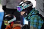 ASPEN, CO - JANUARY 29:  Kelly Clark of Mount Snow, Vermont concentrates on the halfpipe during practice as she went on to win the Women's Snowboard Super Pipe at Winter X Games 15 at Buttermilk Mountain on January 29, 2011 in Aspen, Colorado.  (Photo by Doug Pensinger/Getty Images)