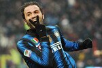 MILAN, ITALY - JANUARY 30:  Giampaolo Pazzini of Internazionale celebrates after scoring the equalizing goal (2:2) during the Serie A match between FC Internazionale Milano and US Citta di Palermo at Stadio Giuseppe Meazza on January 30, 2011 in Milan, Italy.  (Photo by Tullio M. Puglia/Getty Images)