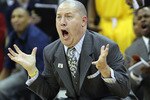 KANSAS CITY, MO - NOVEMBER 23:  Head coach Buzz Williams of the Marquette Golden Eagles reacts to a call during the CBE Classic consolation game against the Gonzaga Bulldogs on November 23, 2010 at the Sprint Center in Kansas City, Missouri.  (Photo by Jamie Squire/Getty Images)