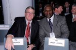 NEW YORK, NY - NOVEMBER 30:  Sports writer Peter King and Former NFL player Harry Carson during the 2010 Sports Illustrated Sportsman of the Year Celebration  at IAC Building on November 30, 2010 in New York City.  (Photo by Jemal Countess/Getty Images)