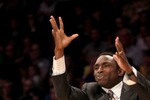 LOS ANGELES, CA - JANUARY 14:  Head coach Avery Johnson of the New Jersey Nets shouts instructions in the game with the Los Angeles Lakers at Staples Center on January 14, 2011 in Los Angeles, California.  NOTE TO USER: User expressly acknowledges and agrees that, by downloading and or using this photograph, User is consenting to the terms and conditions of the Getty Images License Agreement.  (Photo by Stephen Dunn/Getty Images)