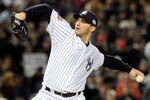 NEW YORK - NOVEMBER 04:  Starting pitcher Andy Pettitte #46 of the New York Yankees throws a pitch against the Philadelphia Phillies in Game Six of the 2009 MLB World Series at Yankee Stadium on November 4, 2009 in the Bronx borough of New York City.  (Photo by Jed Jacobsohn/Getty Images)