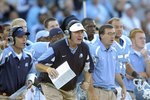 CHAPEL HILL, NC - OCTOBER 13: North Carolina coach Butch Davis reacts to a play against the South Carolina Gamecocks at Kenan Stadium October 13, 2007 in Chapel Hill, North Carolina. South Carolina won 21-15. (Photo by Grant Halverson/Getty Images)