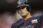 ST. LOUIS, MO - JULY 12:  World Futures All-Star Jesus Montero of the New York Yankees looks on during the 2009 XM All-Star Futures Game at Busch Stadium on July 12, 2009 in St. Louis, Missouri. (Photo by Jamie Squire/Getty Images)