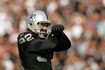 OAKLAND, CA - NOVEMBER 15:  Richard Seymour #92 of the Oakland Raiders celebrates after making a tackle against the Kansas City Chiefs at Oakland-Alameda County Coliseum on November 15, 2009 in Oakland, California.  (Photo by Ezra Shaw/Getty Images)
