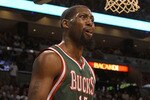 MIAMI, FL - JANUARY 04: John Salmons #15 of the Milwaukee Bucks argues with the officials during a game against the Miami Heat at American Airlines Arena on January 4, 2011 in Miami, Florida. NOTE TO USER: User expressly acknowledges and agrees that, by downloading and/or using this Photograph, User is consenting to the terms and conditions of the Getty Images License Agreement.  (Photo by Mike Ehrmann/Getty Images)