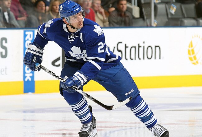 TORONTO, CAN - FEBRUARY 7:  Francois Beauchemin #22 of the Toronto Maple Leafs skates in a game against the Atlanta Thrashers on February 7, 2011 at the Air Canada Centre in Toronto, Canada. The Leafs defeated the Thrashers 5-4. (Photo by Claus Andersen/Getty Images)