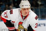 UNIONDALE, NY - FEBRUARY 05:  Alex Kovalev #27 of the Ottawa Senators waits for a faceoff during an NHL hockey game against the New York Islanders at Nassau Coliseum on February 5, 2011 in Uniondale, New York.  (Photo by Paul Bereswill/Getty Images)