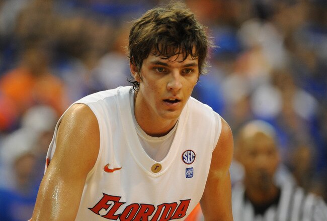 GAINESVILLE, FL - NOVEMBER 16: Forward Chandler Parsons #25  of the Florida Gators plays against the Ohio State Buckeyes November 16, 2010 at the Stephen C. O'Connell Center in Gainesville, Florida.  (Photo by Al Messerschmidt/Getty Images)