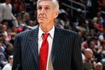 ATLANTA - NOVEMBER 12:  Head coach Jerry Sloan of the Utah Jazz against the Atlanta Hawks at Philips Arena on November 12, 2010 in Atlanta, Georgia.  NOTE TO USER: User expressly acknowledges and agrees that, by downloading and/or using this Photograph, User is consenting to the terms and conditions of the Getty Images License Agreement.  (Photo by Kevin C. Cox/Getty Images)