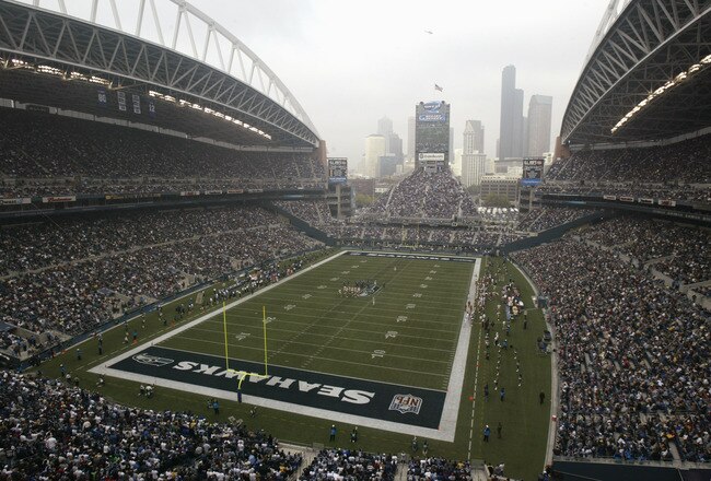 SEATTLE - SEPTEMBER 26:  A general view of the stadium during the game between the San Francisco 49ers and the Seattle Seahawks at Qwest Field on September 26, 2004 in Seattle, Washington. The Seahawks won 34-0. (Photo by Otto Greule Jr/Getty Images)