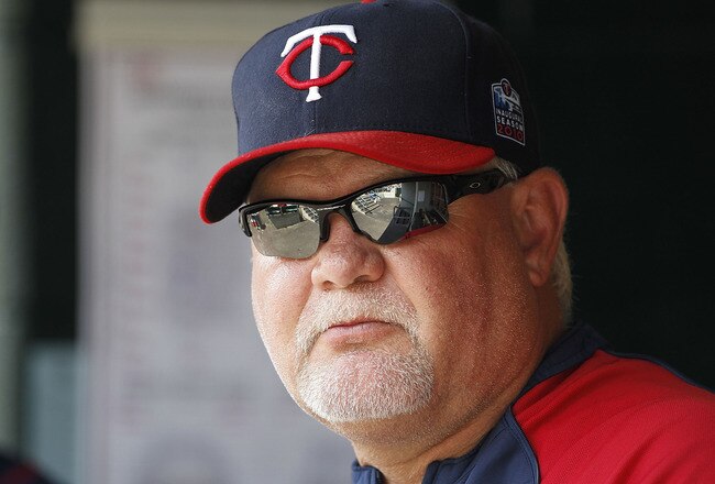DETROIT - JULY 11: Minnesota Twins manager Ron Gardenhire #35 watches the action from the dugout during the game against the Detroit Tigers on July 11, 2010 at Comerica Park in Detroit, Michigan. The Twins defeated the Tigers 6-3.  (Photo by Leon Halip/Getty Images)