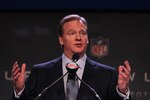 DALLAS, TX - FEBRUARY 04:  NFL commissioner Roger Goodell speaks during a press conference at the Super Bowl XLV media center on February 4, 2011 in Dallas, Texas. The Green Bay Packers will play the Pittsburgh Steelers in Super Bowl XLV on February 6, 2011 at Cowboys Stadium in Arlington, Texas.  (Photo by Doug Pensinger/Getty Images)