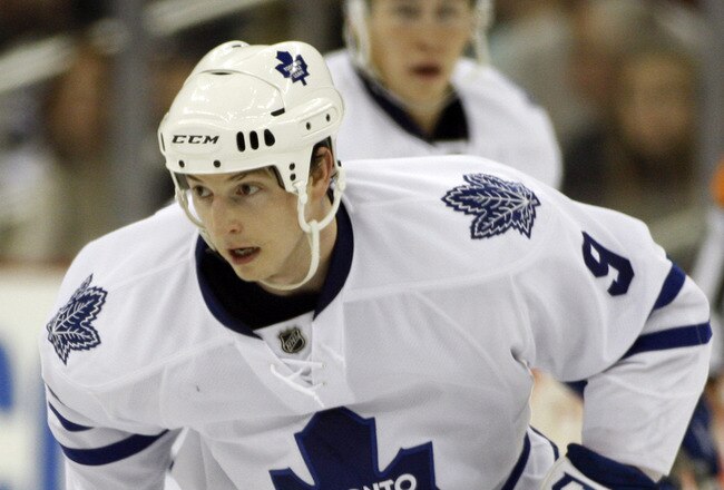 PITTSBURGH, PA - DECEMBER 08:  Colby Armstrong #9 of the Toronto Maple Leafs skates against the Pittsburgh Penguins at Consol Energy Center on December 8, 2010 in Pittsburgh, Pennsylvania.  Penguins defeated the Maple Leafs 5-2.  (Photo by Justin K. Aller/Getty Images)