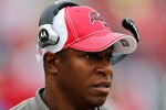TAMPA, FL - DECEMBER 19:  Head coach Raheem Morris of the Tampa Bay Buccaneers directs his team against the Detroit Lions during the game at Raymond James Stadium on December 19, 2010 in Tampa, Florida.  (Photo by J. Meric/Getty Images)