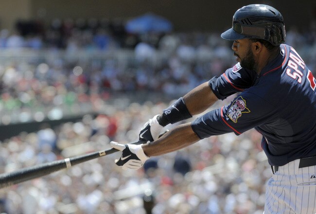 MINNEAPOLIS, MN - JUNE 30:  Denard Span #2 of the Minnesota Twins bats in the third inning against the Detroit Tigers during their game on June 30, 2010 at Target Field in Minneapolis, Minnesota. (Photo by Hannah Foslien /Getty Images)