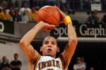INDIANAPOLIS - MAY 13:  Reggie Miller #31 of the Indiana Pacers takes the last shot of the game against the Detroit Pacers in Game three of the Eastern Conference Semifinals during the 2005 NBA Playoffs at Conseco Fieldhouse on May 13, 2005 in Indianapolis, Indiana. The Pacers defeated the Pistons 79-74.  NOTE TO USER: User expressly acknowledges and agrees that, by downloading and or using this photograph, user is consenting to the terms and conditions of the Getty Images License Agreement. (Photo by Elsa/Getty Images)