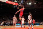 NEW YORK, NY - FEBRUARY 09:  Blake Griffin #32 of the Los Angeles Clippers dunks the ball against the New York Knicks at Madison Square Garden on February 9, 2011 in New York City. NOTE TO USER: User expressly acknowledges and agrees that, by downloading and/or using this Photograph, User is consenting to the terms and conditions of the Getty Images License Agreement. The Clippers defeated the Knicks 116-108.  (Photo by Chris Trotman/Getty Images)