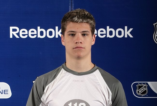 TORONTO - MAY 30:  Joe Colborne poses for a headshot during the 2008 NHL Combine at the Westin Bristol Place on May 30, 2008 in Toronto, Ontario, Canada. (Photo by Claus Andersen/Getty Images for the NHL)
