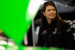 DAYTONA BEACH, FL - FEBRUARY 16:  Danica Patrick, driver of the #7 GoDaddy.com Chevrolet, stands in the garage prior to practice for the NASCAR Nationwide Series DRIVE4COPD 300 at Daytona International Speedway on February 16, 2011 in Daytona Beach, Florida.  (Photo by Jared C. Tilton/Getty Images for NASCAR)