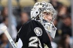PITTSBURGH, PA - FEBRUARY 21:  Goaltender Marc-Andre Fleury #29 of the Pittsburgh Penguins looks over to a face off during the NHL game against the Washington Capitals at Consol Energy Center on February 21, 2011 in Pittsburgh, Pennsylvania. The Capitals defeated the Penguins 1-0. (Photo by Christian Petersen/Getty Images)