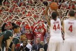 COLUMBUS, OH - FEBRUARY 15:  Fans react while William Buford #44 of the Ohio State Buckeyes shoots a free throw while playing the Michigan State Spartans on February 15, 2011 at Value City Arena in Columbus, Ohio.  (Photo by Gregory Shamus/Getty Images)