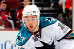 NEWARK, NJ - FEBRUARY 11: Devin Setoguchi #16 of the San Jose Sharks skates during an NHL hockey game against the New Jersey Devils on February 11, 2011 at the Prudential Center in Newark, New Jersey. (Photo by Paul Bereswill/Getty Images)
