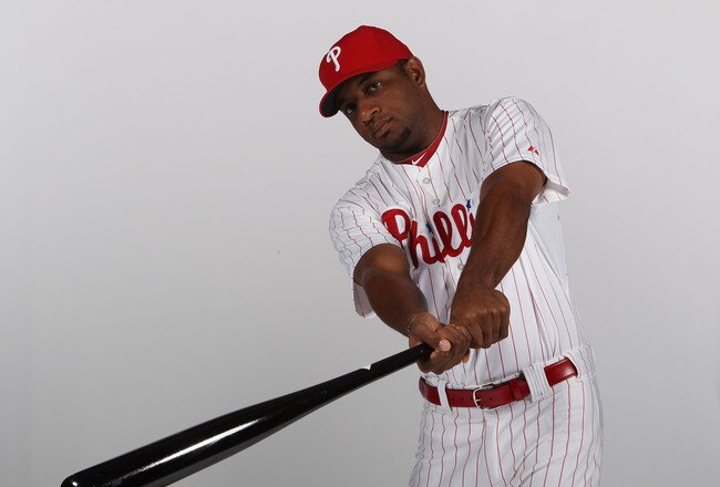 CLEARWATER, FL - FEBRUARY 22:  Ben Francisco #10 of the Philadelphia Phillies poses for a photo during Spring Training Media Photo Day at Bright House Networks Field on February 22, 2011 in Clearwater, Florida.  (Photo by Nick Laham/Getty Images)