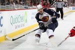 NEWARK, NJ - DECEMBER 31:  Brent Sopel #3 of the Atlanta Thrashers skates against the New Jersey Devils at the Prudential Center on December 31, 2010 in Newark, New Jersey. The Devils defeated the Thrashers 3-1.  (Photo by Jim McIsaac/Getty Images)