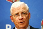 OTTAWA, ON - FEBRUARY 15:  Ottawa Senators GM Bryan Murray informs the media that Chris Kelly #22 of the Ottawa Senators has been traded to the Boston Bruins after a game against the New York Islanders at Scotiabank Place on February 15, 2011 in Ottawa, Ontario, Canada.  (Photo by Phillip MacCallum/Getty Images)