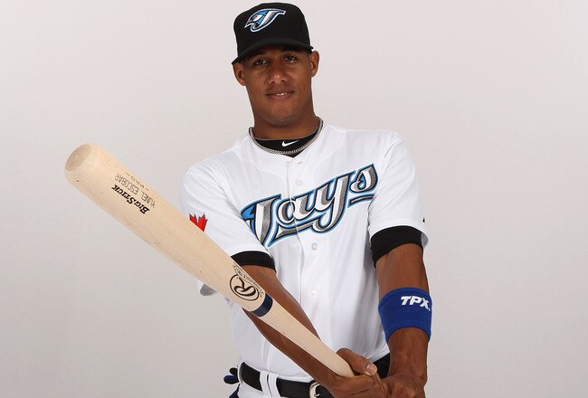 DUNEDIN, FL - FEBRUARY 20:  Yunel Escobar #5 of the Toronto Blue Jays poses during photo day at Florida Auto Exchange Stadium on February 20, 2011 in Dunedin, Florida.  (Photo by Nick Laham/Getty Images)