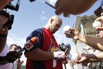 JUPITER, FL - FEBRUARY 17: Albert Pujols #5 #5 of the St. Louis Cardinals signs autographs for fans at Roger Dean Stadium on February 17, 2011 in Jupiter, Florida. (Photo by Joel Auerbach/Getty Images)