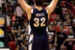 SAN DIEGO, CA - FEBRUARY 26:  Jimmer Fredette #32 of the Brigham Young Cougars celebrates the win against the San Diego State Aztecs during the second half at Cox Arena on February 26, 2011 in San Diego, California. BYU beat SDSU 80-67. (Photo by Kent Horner/Getty Images)