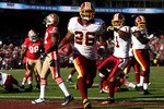 SAN FRANCISCO - DECEMBER 28:  Clinton Portis #26 of the Washington Redskins scores a touchdown against  the San Francisco 49ers at Candlestick Park on December 28, 2008 in San Francisco, California  (Photo by Jonathan Ferrey/Getty Images)
