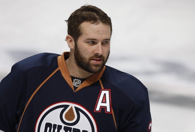 EDMONTON, CANADA - JANUARY 18: Dustin Penner #27 of the Edmonton Oilers during the game against the Minnesota Wild on January 18, 2011 at Rexall Place in Edmonton, Alberta, Canada. (Photo by Dale MacMillan/Getty Images)