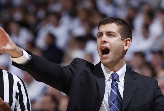 CINCINNATI, OH - DECEMBER 9: Butler Bulldogs head coach Brad Stevens looks on against the Xavier Musketeers at Cintas Center on December 9, 2010 in Cincinnati, Ohio. Xavier defeated Butler 51-49. (Photo by Joe Robbins/Getty Images)