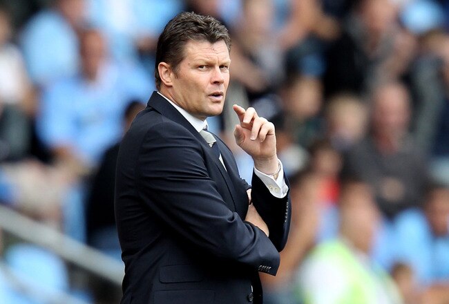 COVENTRY, ENGLAND - AUGUST 07:  Steve Cotterill,  the Portsmouth manager looks on during the npower Championship match between Coventry City and Portsmouth at the Ricoh Arena on August 7, 2010 in Coventry, England.  (Photo by David Rogers/Getty Images)
