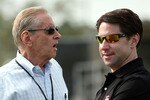 PORT ST. LUCIE, FL - FEBRUARY 17: Owner Fred Wilpon (L) and his son Jeff Wilpon of the New York Mets chat during spring training at Tradition Field on February 17, 2011 in Port St. Lucie, Florida.  (Photo by Marc Serota/Getty Images)