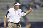 SEATTLE - SEPTEMBER 11:  Head coach Doug Marrone of the Syracuse Orange gestures during the game against the Washington Huskies on September 11, 2010 at Husky Stadium in Seattle, Washington. (Photo by Otto Greule Jr/Getty Images)
