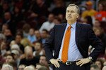 CLEVELAND - FEBRUARY 25:  Head coach Mike D'Antoni of the New York Knicks watches his team play against the Cleveland Cavaliers during the game on February 25, 2011 at Quicken Loans Arena in Cleveland, Ohio. NOTE TO USER: User expressly acknowledges and agrees that, by downloading and/or using this Photograph, user is consenting to the terms and conditions of the Getty Images License Agreement.  (Photo by Jared Wickerham/Getty Images)