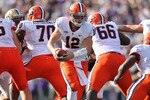 SEATTLE - SEPTEMBER 11:  Quarterback Ryan Nassib #12 of the Syracuse Orange drops back to pass against the Washington Huskies on September 11, 2010 at Husky Stadium in Seattle, Washington. (Photo by Otto Greule Jr/Getty Images)