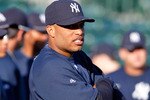 SARASOTA, FL - MARCH 07:  Infielder Robinson Cano #24 of the New York Yankees warms up just prior to the start of the Grapefruit League Spring Training Game against the Baltimore Orioles at Ed Smith Stadium on March 7, 2011 in Sarasota, Florida.  (Photo by J. Meric/Getty Images)