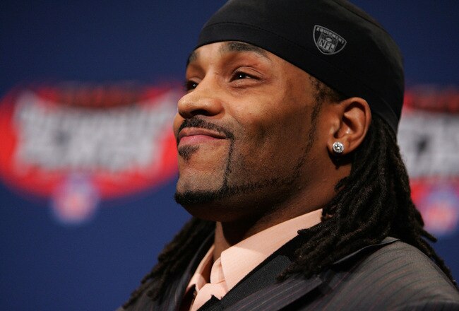 PHOENIX - JANUARY 31:  Defensive back Bob Sanders of the Indianapolis Colts accepts the award for the GMC Defensive Player of the Year award during a news conference prior to Super Bowl XLII at the Phoenix Convention Center on January 31, 2008 in Phoenix, Arizona.  (Photo by Streeter Lecka/Getty Images)